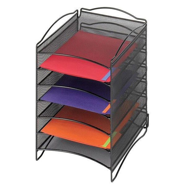 Literature Organizer, Black, 6 Comp