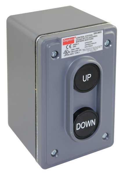Push Buttn Cntrol Statn, 2NO, Up/Down, 22mm