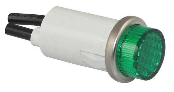 Raised Indicator Light, Green, 24V