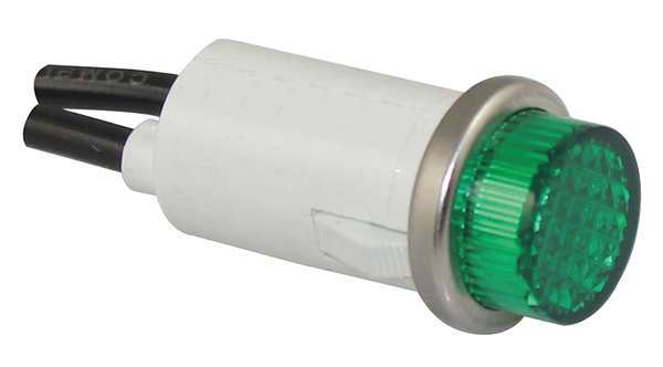 Raised Indicator Light, Green, 120V