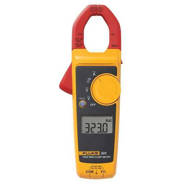Clamp Meter, LCD, 400 A, 1.1 in (28 mm) Jaw Capacity, CAT III 600V, CAT IV 300V Safety Rating