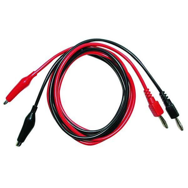 Hook Clip Test Leads, Red/Black, Silicone