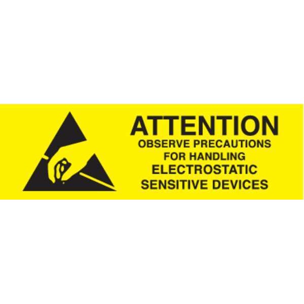 Label, Black/Yellow, 1-5/8in.H x 2in.W