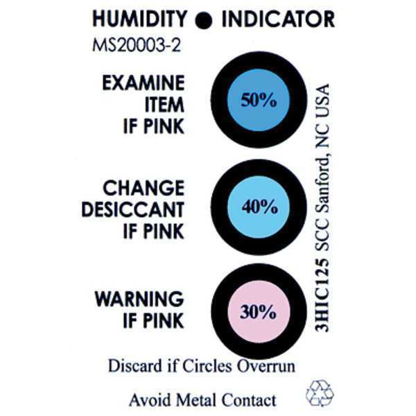 Humidity Indicator, 3in.Lx2in.Wx3in.H