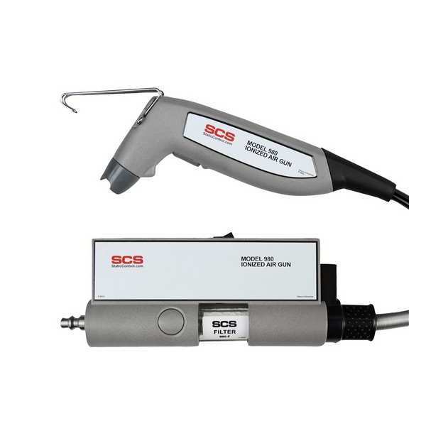 Ionizing Air Gun, 120VAC, 7ft.L, Gray/Black