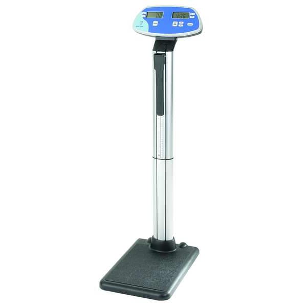 LCD Physician Scale, 200kg/500 lb. Cap., 0.05kg/0.1 lb. Graduations