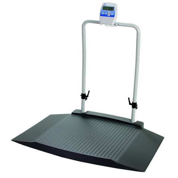 LCD Wheelchair Scale, 360kg/800 lb. Cap., 0.1kg/0.2 lb. Graduations