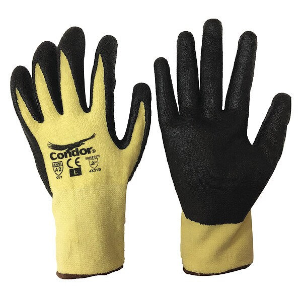 Cut Resistant Coated Gloves, A2 Cut Level, Nitrile, 2XL, 1 PR