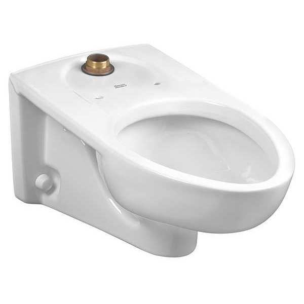 Toilet Bowl, 1.1/1.6 gpf, Flush Valve, Wall Mount, Elongated, White