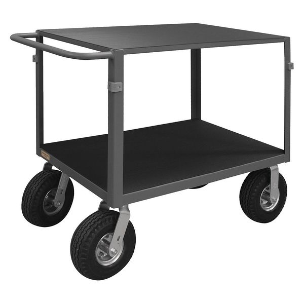 Steel Instrument Cart with Flush Metal Shelves, Flat, 2 Shelves, 1,000 lb