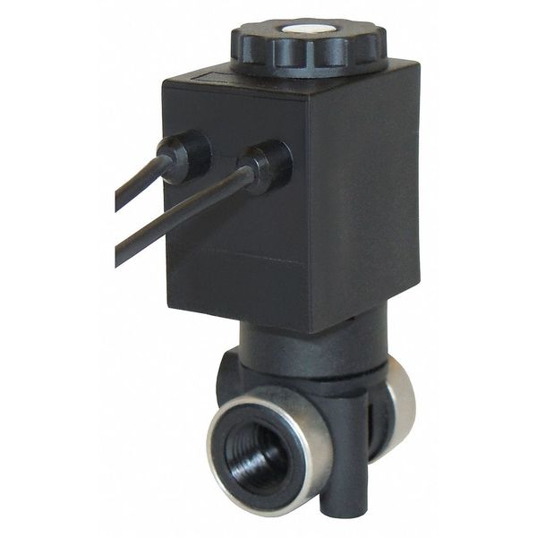 120V AC Glass-Filled Nylon Solenoid Valve, Normally Closed, 1/8 in Pipe Size
