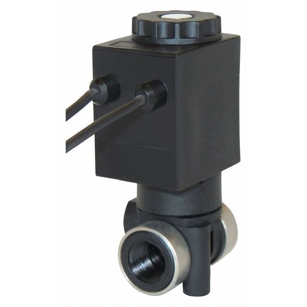 12VDC Glass-Filled Nylon Solenoid Valve, Normally Closed, 1/8 in Pipe Size