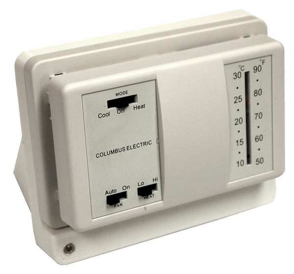 Wireless Thermostat, Plastic, White, 24VAC