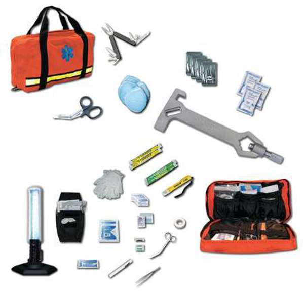 Disaster Response Kit, 63 Piece, Orange