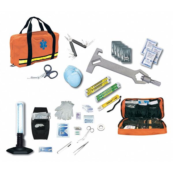 Disaster Response Kit, 63 Piece, Orange