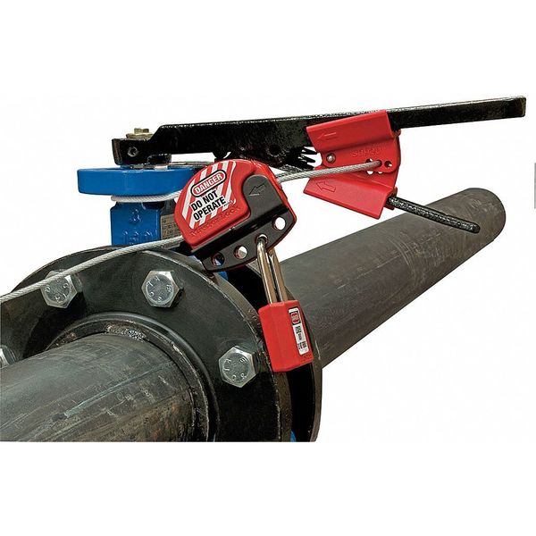 Butterfly Valve Lockout, Universal, Red