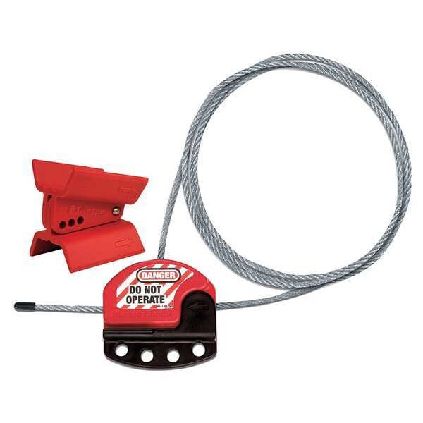 Butterfly Valve Lockout, Universal, Red