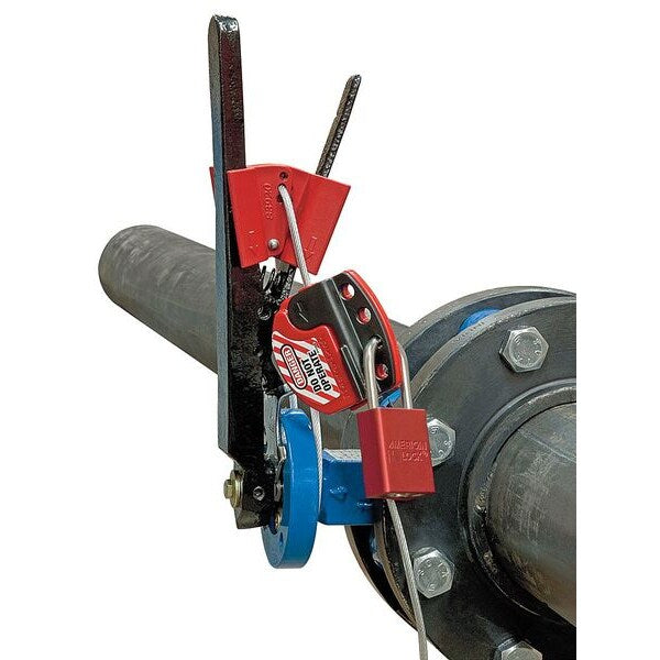 Butterfly Valve Lockout, Universal, Red