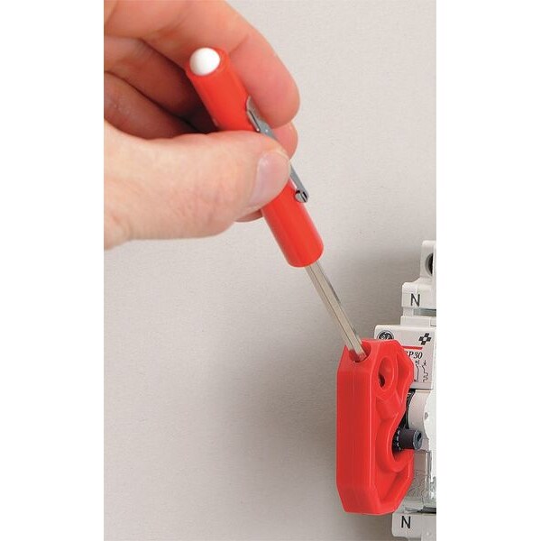 ISO-DIN Univ Lockout Device, Plastic, Red