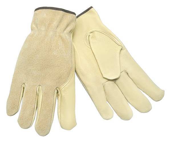 Leather Palm Gloves, Pigskin, L, PR