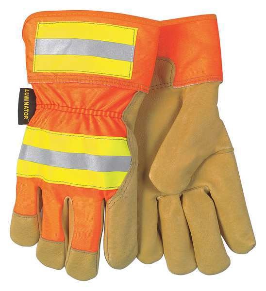 Leather Palm Gloves, Pigskin, L, PR