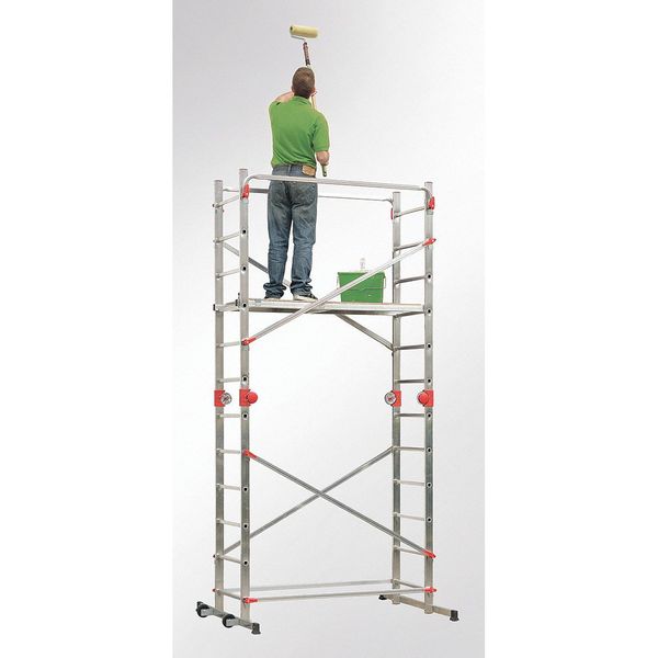 Portable Scaffold, Aluminum, 7 ft 6 in Platform Height