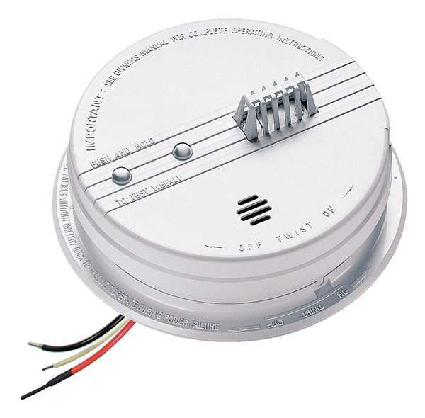 Heat Alarm, Thermistor Sensor, 85 dB @ 10 ft Audible Alert, 120V AC, 9V
