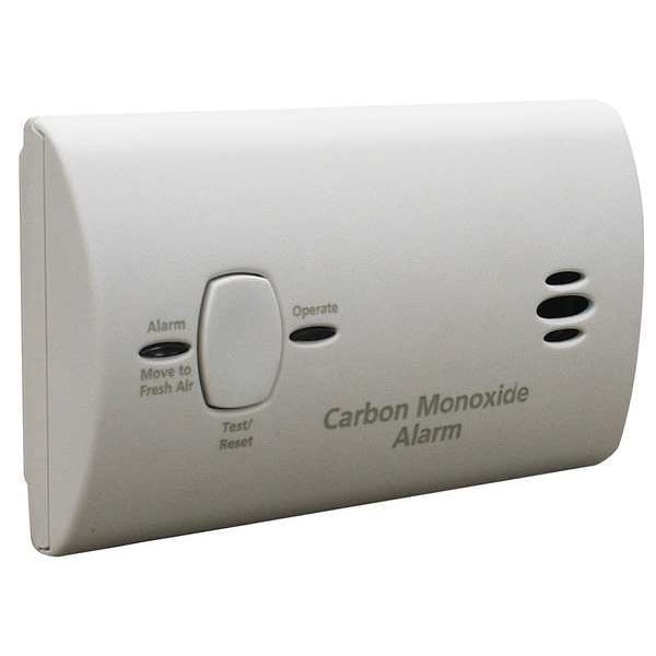 Carbon Monoxide Alarm, Electrochemical Sensor, 85 dB @ 10 ft Audible Alert, (2) AA Batteries