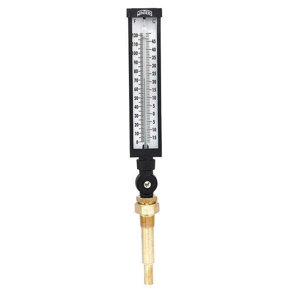 Thermometer, Analog, -40-110 deg, 3/4in NPT
