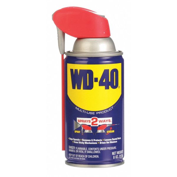 Multi-Use Lubricant with Smart Straw 2-Way Sprayer, -60 to 300 Degree F, 8 oz Aerosol Can, Amber