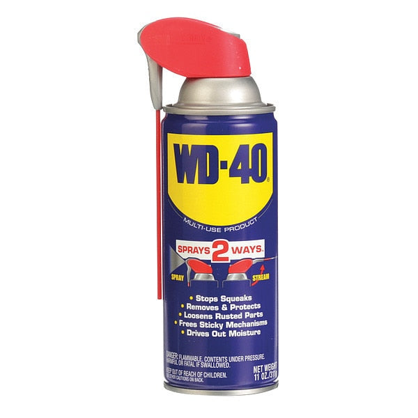 Multi-Use Lubricant with Smart Straw 2-Way Sprayer, -60 to 300 Degree F, 11 oz Aerosol Can, Amber