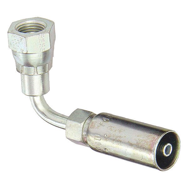 Crimp Fitting, 90 Degrees Elbow, 1/4
