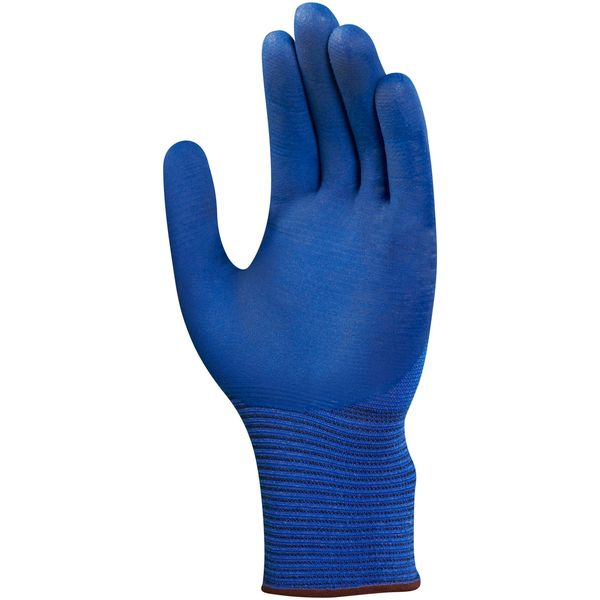 Foam Nitrile Coated Gloves, Palm Coverage, Blue, 8, PR