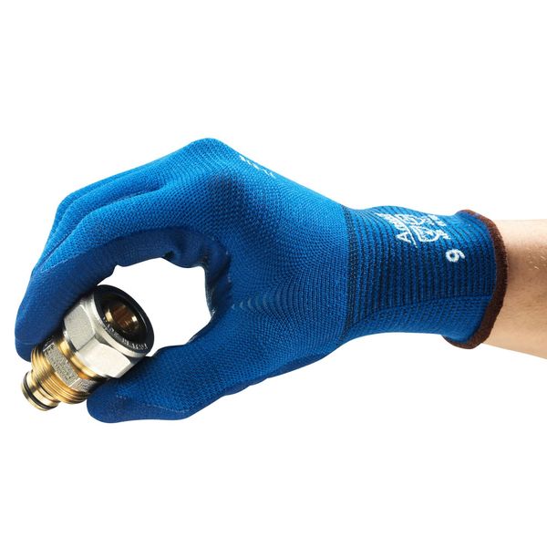 Foam Nitrile Coated Gloves, Palm Coverage, Blue, 8, PR