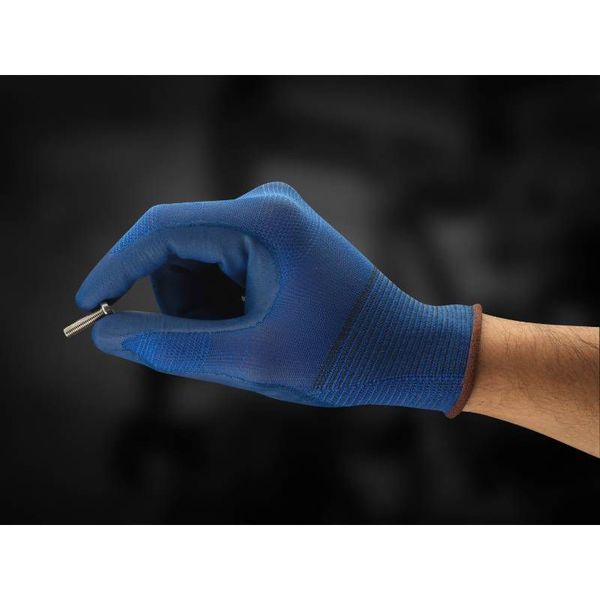 Foam Nitrile Coated Gloves, Palm Coverage, Blue, 8, PR