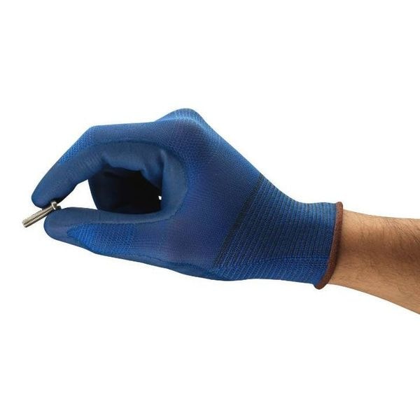 Foam Nitrile Coated Gloves, Palm Coverage, Blue, 6, PR