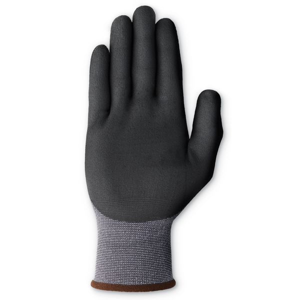 Foam Nitrile Coated Gloves, Palm Coverage, Black/Gray, M, PR