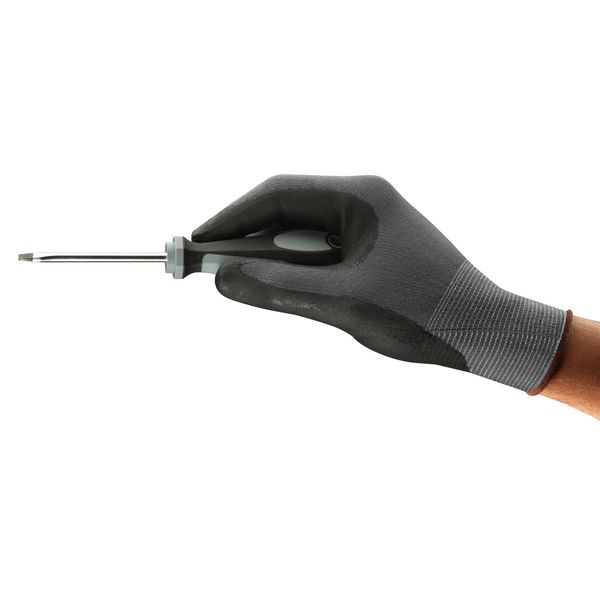 Foam Nitrile Coated Gloves, Palm Coverage, Black/Gray, M, PR