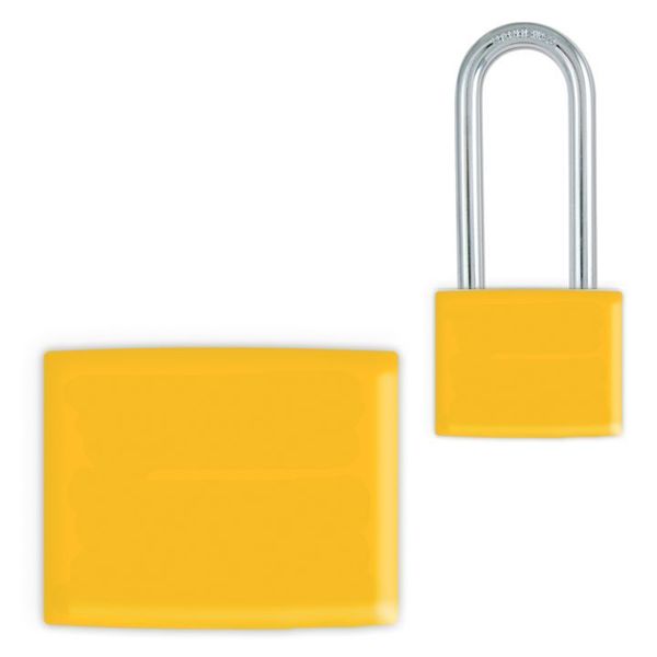 Padlock Label, 2-1/8inHx1-1/2inW, PK25, LMBBT102AAC