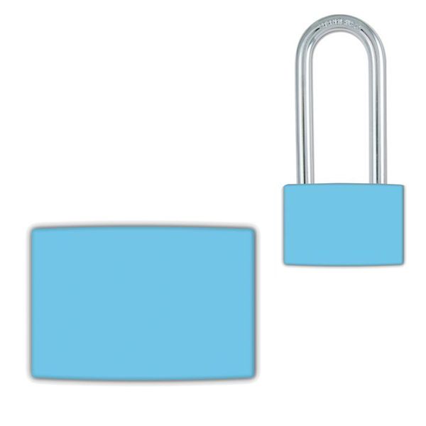 Padlock Label, 1-5/8inHx1-1/2inW, PK25, LMBBT108AAC