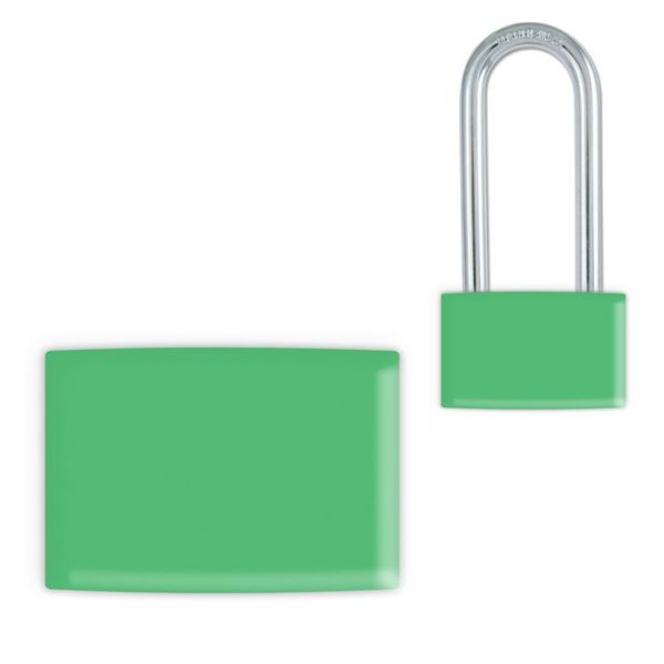 Padlock Label, 1-5/8inHx1-1/2inW, PK25, LMBBT109AAC