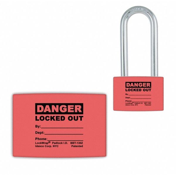 Padlock Label, 1-5/8inHx1-1/2inW, PK25, LMBBT126AAC