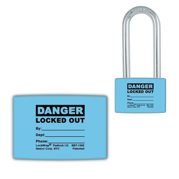 Padlock Label, 1-5/8inHx1-1/2inW, PK25, LMBBT128AAC