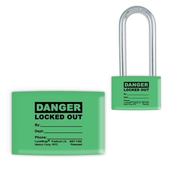 Padlock Label, 1-5/8inHx 1-1/2inW, PK25