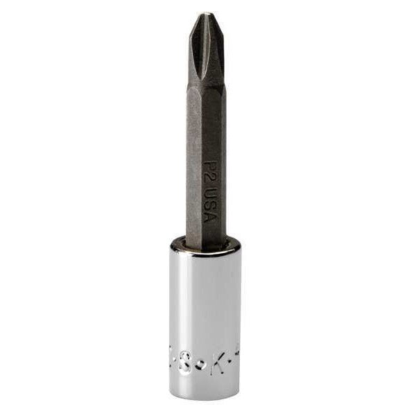 #2 Tip, Socket Bit, SAE 1/4 in Drive