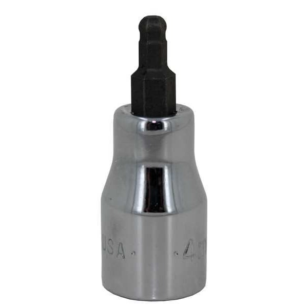 5/32 in Tip, Hex Ball Bit Socket, SAE 3/8 in Drive
