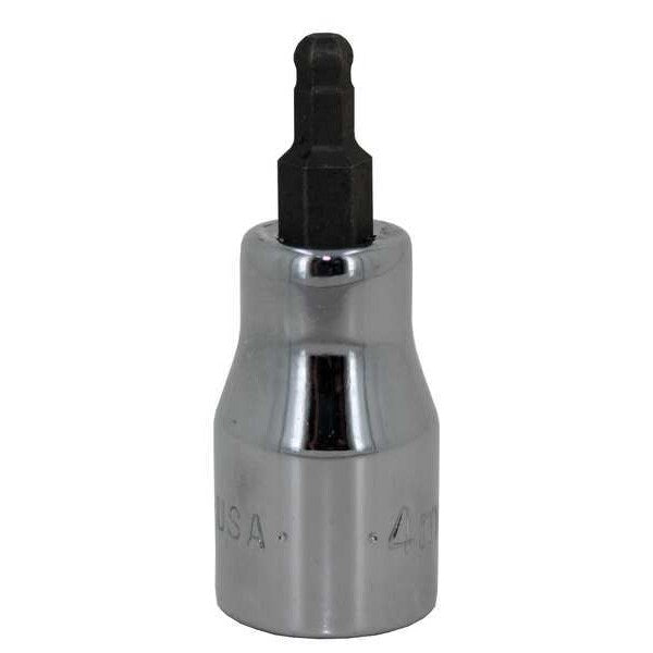 3/16 in Tip, Hex Ball Bit Socket, SAE 3/8 in Drive