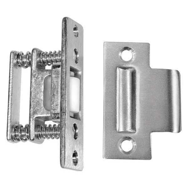 T Strike Roller Latch, Brass, Pull Opening