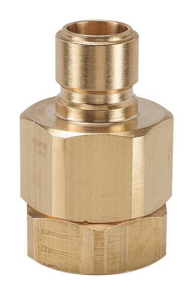 Hydraulic Quick Connect Hose Coupling, Brass Body, Ball Lock, 3/4
