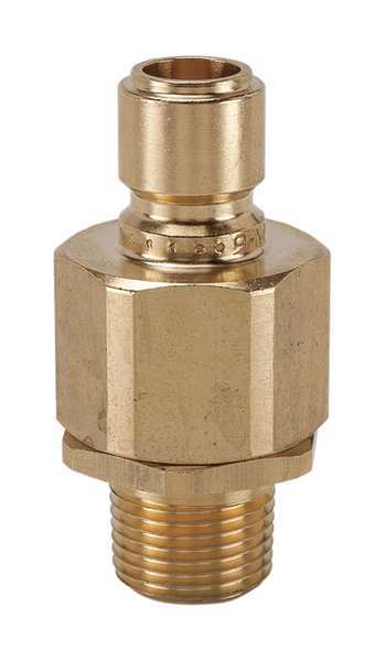 Hydraulic Quick Connect Hose Coupling, Brass Body, Ball Lock, 1/2